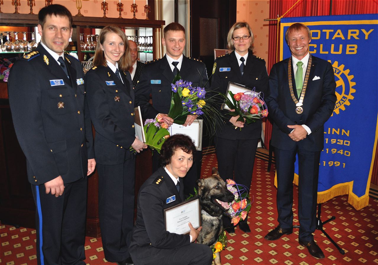 Tallinna Rotary klubi tunnustas parimaid noori politseinikke